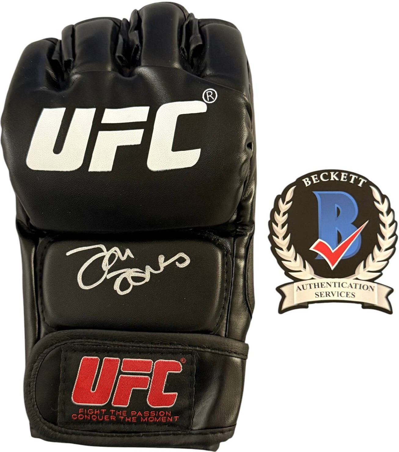 JON BONES JONES SIGNED UFC MMA GLOVE BECKETT BAS COA GOAT! BP69242 