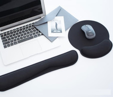 2pcs Memory sponge wrist guard mouse pad 46cm keyboard pad hand bracket suit