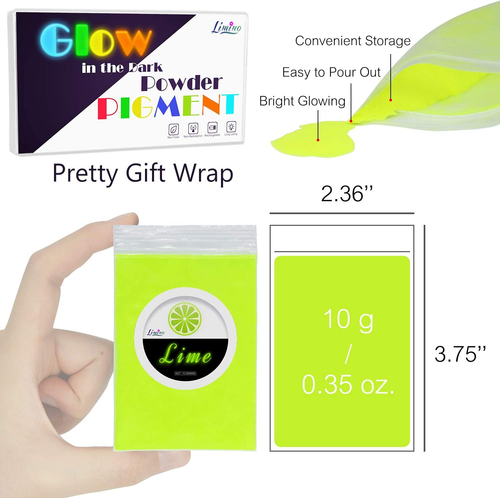 Glow in the Dark Pigment Powder - Epoxy Resin Color Pigment Dyes for DIY Slime C - Picture 7 of 12