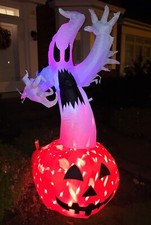 Ghost Disco Pumpkin 6 FT Inflatable Halloween Decoration Moving LEDs