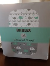 Stretchy Bassinet Sheet Set BROLEX 2-Pack