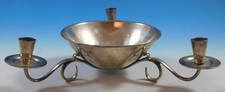 Bol mexicain en argent sterling Tane avec trois bougeoirs (#2253) modernisme