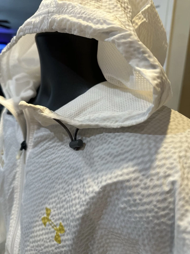 🔥Rara chaqueta de calentamiento Under Armour para hombre | 5XL | Blanco/Dorado | Billar | Nueva con etiquetas Foto 3 de 4
