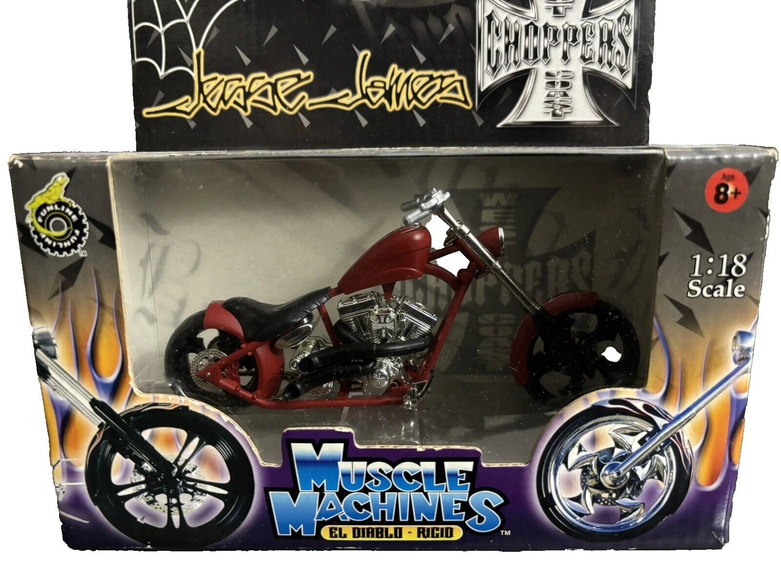 Fabricación de contemporáneo Muscle Machines 1:18 Diecast Motocicletas