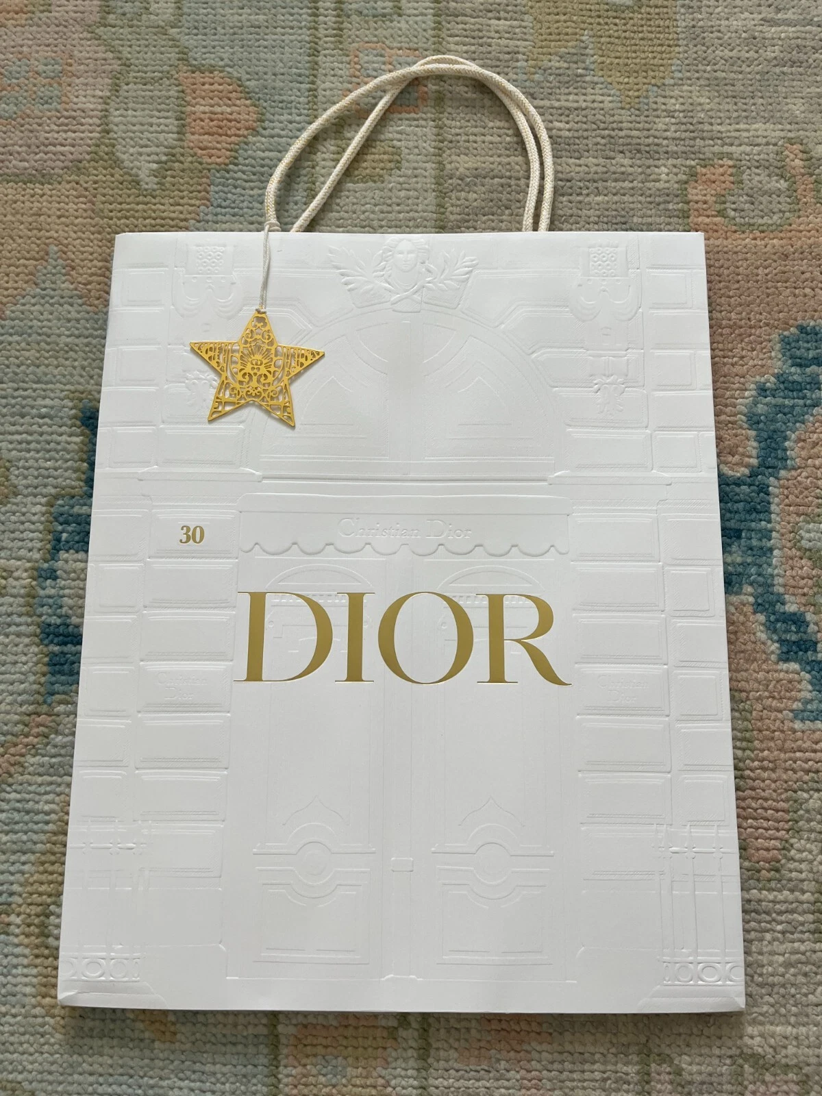 Dior 30 Montaigne Shopping Sac Cadeau Star Bauble Paris Flagship 17.25 x 14.25