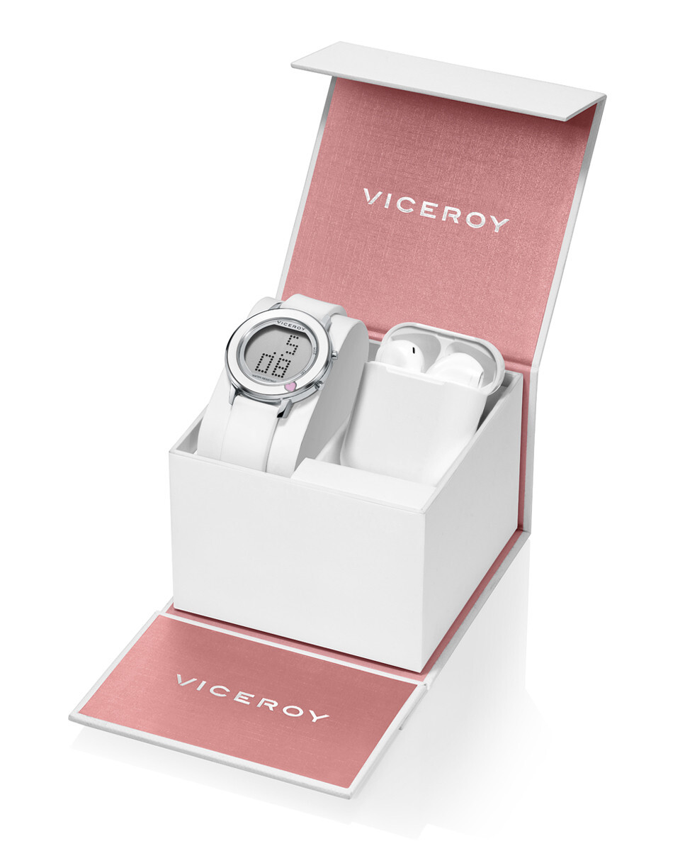 Reloj Juvenil Digital Viceroy Correa Blanca 36,5 mm 401114-00