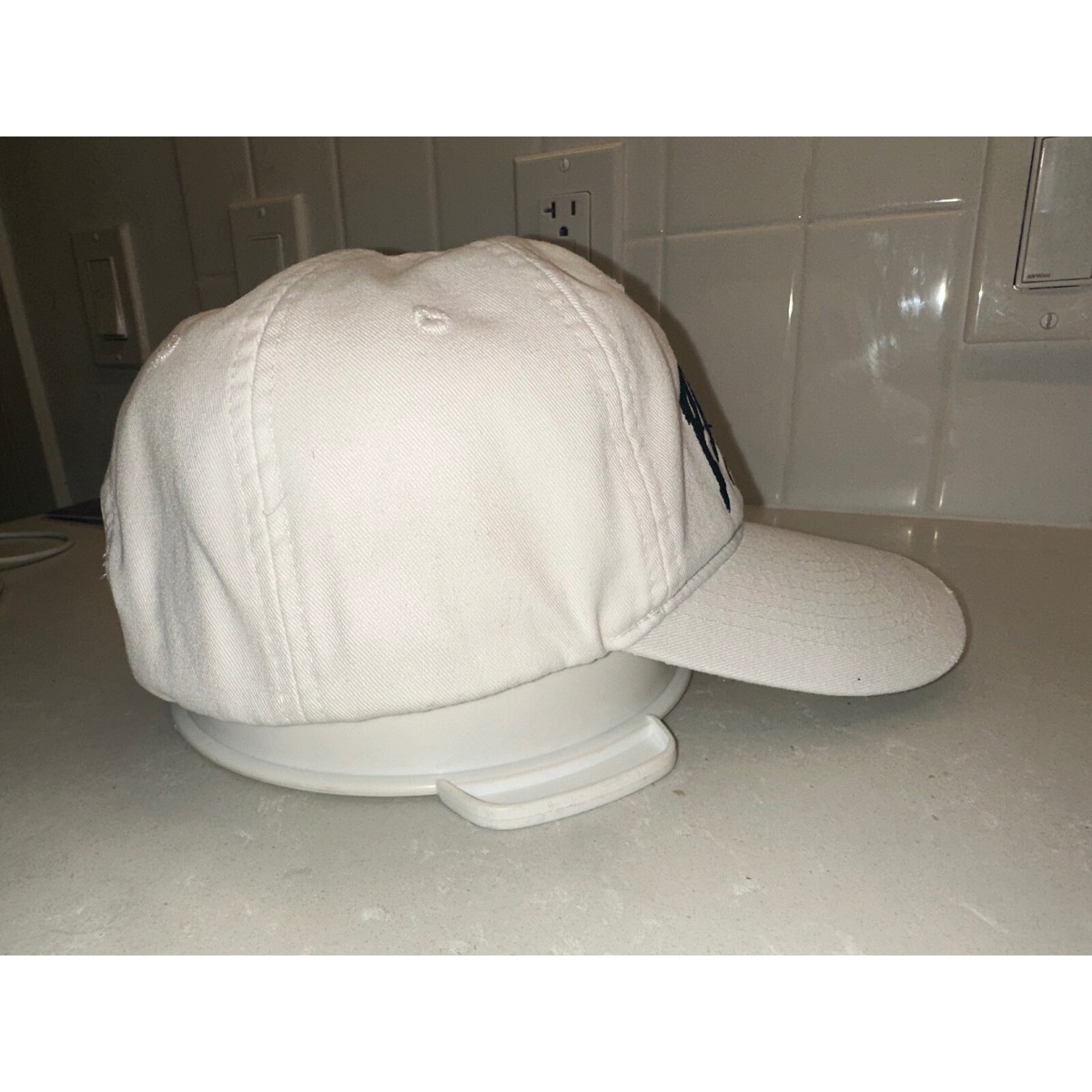 Balenciaga Paris Logo Hat Baseball Cap White Cotton