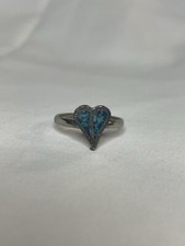 Blue Heart Ring Size 5.5 010