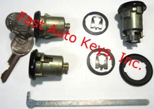 New CHEVROLET GM OEM Black Doors/Trunk Lock Key Cylinder Set With Keys To Match
