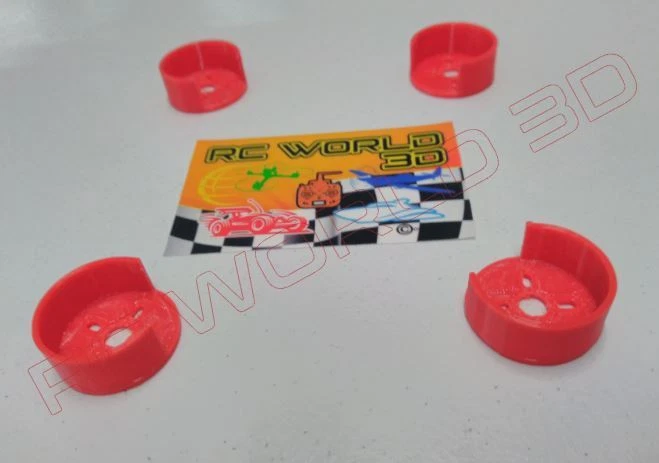 QUADCOPTER BRUSHLESS MOTOR MOUNT/BASE PROTECTOR 4PCS 3D PRINTED PLA RED HI-PRO - Image 3 of 4