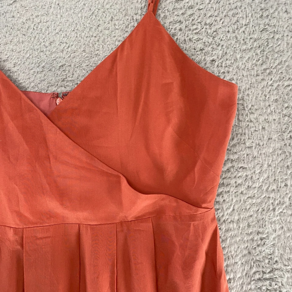 Madewell Cami платье женщин 14 папоротника искусственного надежном 100% шелк тонкий регулируемый ремень - Изображение 4 из 4