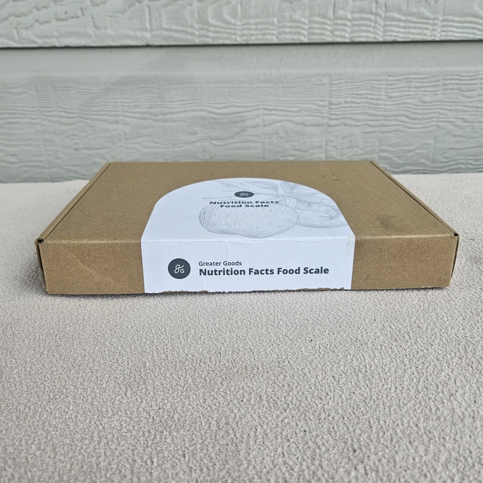 Greater Goods Nutrition Facts Food Scale Silver Calorie Counter Weight