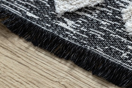 Toller moderner SISALTEPPICH 'MAROK' Struktur Zickzack etno GRAU / CREME recycelt - Bild 5 von 6