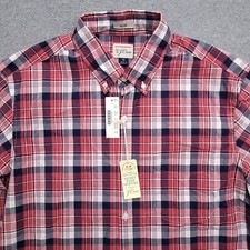 J Crew Secret Wash Shirt Mens Medium Slim Fit Poplin Plaid Button Down NWT