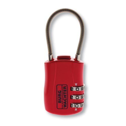Burg Wachter Combi 73 30 SB Lucchetto a Combinazione Regolabile, Rosso