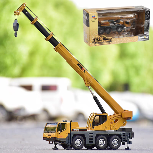 1/50 Crane Truck Construction Vehicle Model Diecast Metal Engineering Toys Gift - Afbeelding 1 van 7