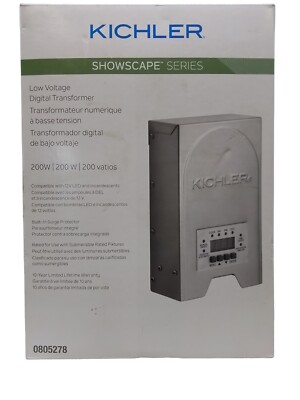 #ad Kichler Showscape Series 200W Low Voltage Digital Landscape Transformer 0805278 $89.99