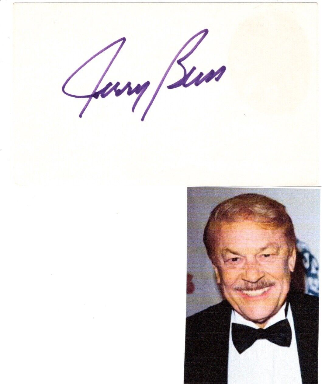 Jerry Buss signed card! NBA Lakers owner!