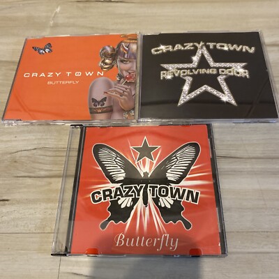 CRAZY TOWN 3 CD LOT 2 IMPORTS BUTTTERFLY & REVOLVING DOOR  