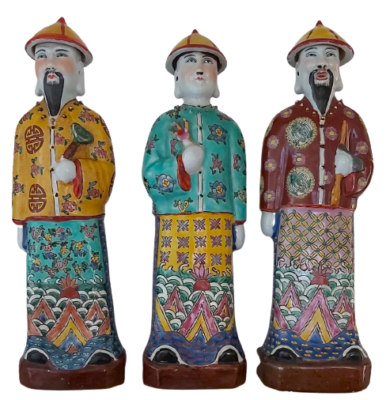 舜帝　3/10 Vintage Chinese 3 Ching Qing Emperor Kings - Yao, Shun, and Yu