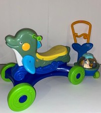 Fisher Price Musical Ride a Long Dolphin Ocean Wonders  Popped Toy RARE Lot 