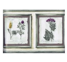 2 Norwall Wallpaper Border Frame Garden Flower KS743765  Prepasted  10 Yds