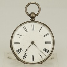 Rare Antique Silver Pocket Watch Men's no fusee duplex chronometer repeater RAR