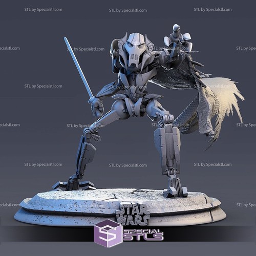 General Grievous Star Wars Kit figure resina 3D! UNPAINTED - Imagen 3 de 4