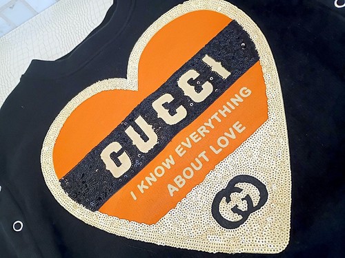 Rare Exclusive New Gucci Childrens Sequins Heart Motiff Sweat Shirt/Vest Size 4 - Picture 3 of 10