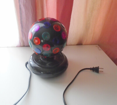 Vtg ETL Retro Xmas Disco Party Unidentified Entertainment Rotating Light 7''wx9''h
