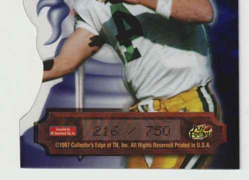 BRETT FAVRE 1997 COLLECTORS EDGE EXCALIBUR CRUSADERS # 1 S/N 216/750 NFL HOF! - Picture 7 of 7