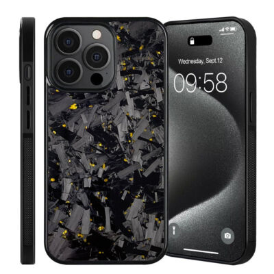 Hexafiber Handyhülle, Forged Carbon Fiber Flakes Case für iPhone 16 Pro Max 15