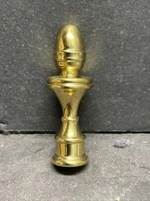 NEW Solid Brass Lamp Shade Finial TOPPER 2  1/2” Inch Tall, tap 1/4"-27