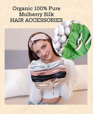 ORGANIC 100 PURE MULBERRY SILK HEADBAND HAIR ACCESSORIES 3 COLORS BY FUN SILK