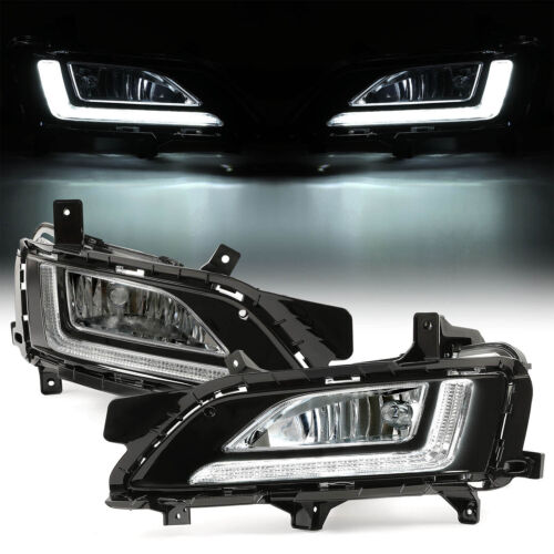 For 2019 2020 2021 Hyundai Tucson LED Fog Lights Front Bumper Lamps with DRL - Picture 3 of 22