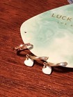 lucky brand earrings set huggie small hoop heart two tone new with tags — photo 2