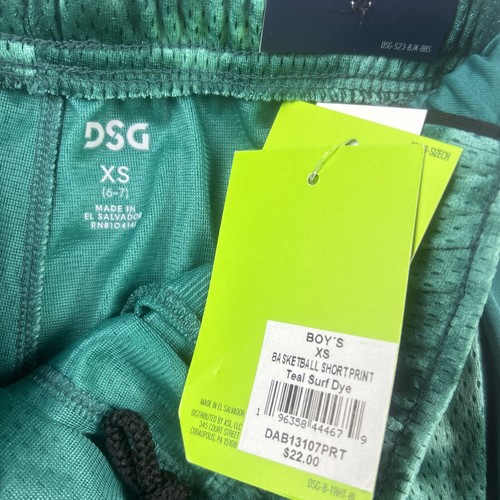 Dsg Youth Tie Dye Basketball Training Shorts Boys Size XS Everyday Teal NWT - Picture 3 of 11