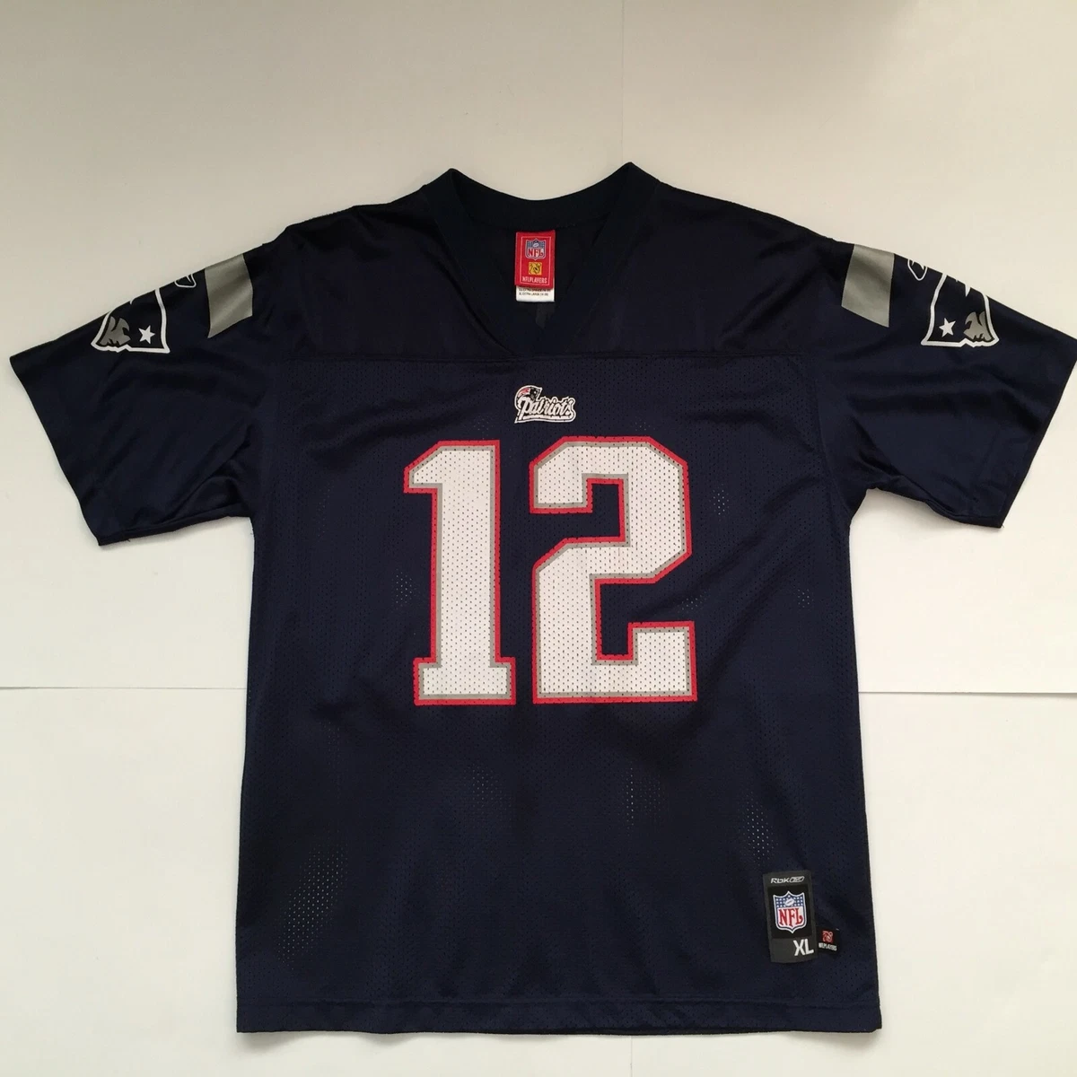 Nike New England Patriots No12 Tom Brady Navy Blue Youth Stitched NFL Limited Rush Jersey