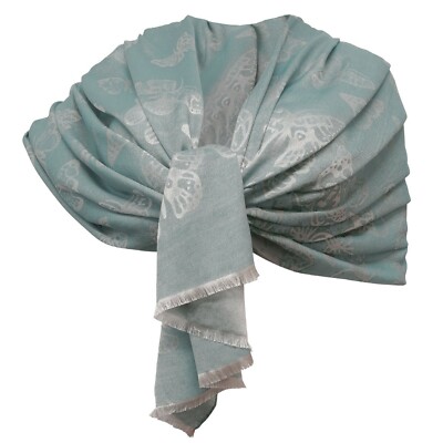Eleganter Damen Schal Schal Überwurf Zeremonie Seide Schmetterling Blau