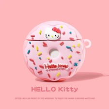 Cute 3D Pink Donut Cat Silicone Protective Case For AirPods 1 2 3 4 Pro 2 Pro 3