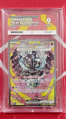 Ace 9 Pokémon TCG 2025 Prismatic Evolutions Cornerstone Mask Ogerpon EX #160