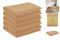Tischdecke 5 Stk. Rechteckig Beige 110X140 Cm Jacquard-Optik
