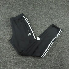 Adidas Pants Womens Large Black Climacool 3 Stripe Track Soccer Zip Ankle