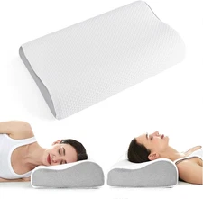 Ergonomic Memory Foam Pillow,Neck Pain Relief,Suitable for Cervical Spine and Su