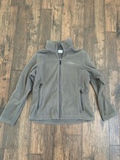 Columbia Fast Trek Fleece Jacket Womens Medium Gray Full Zip Outdoor