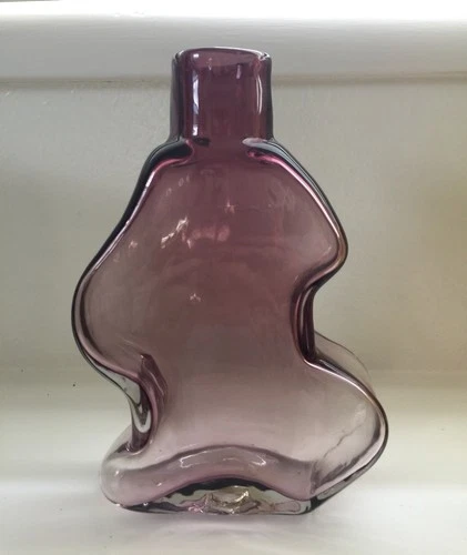 Blenko Glass  #9616 Orchid Puzzle Vase ~ Very Nice!