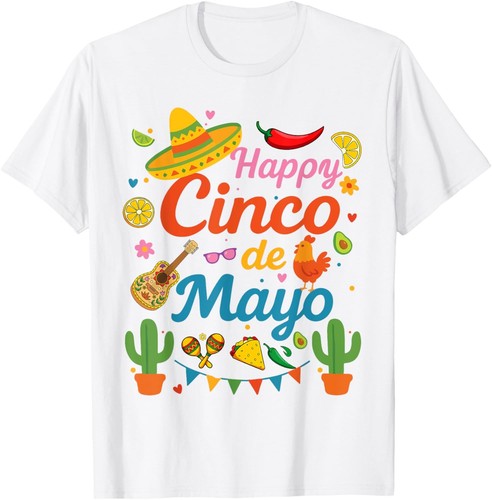 Happy Cinco de Mayo Fiesta Mexican Party Men Women Kids T-Shirt Hoodie - Picture 6 of 18