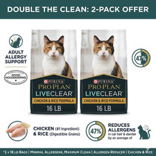 2 Packs,Purina® Pro Plan Sensitive Skin & Stomach Adult Dry Cat Food 16 LB 2.47 per pound