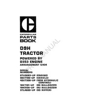 Caterpillar Cat D9H Tractor Parts Catalog Manual SEBP1235