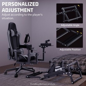 Hottoby Flight Racing Joystick Bracket with Gaming Chair and Pedal Mount